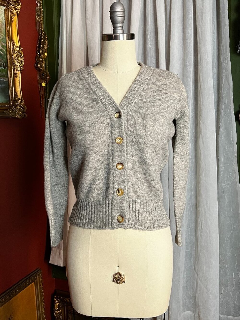 Wool Cardigan Sweater